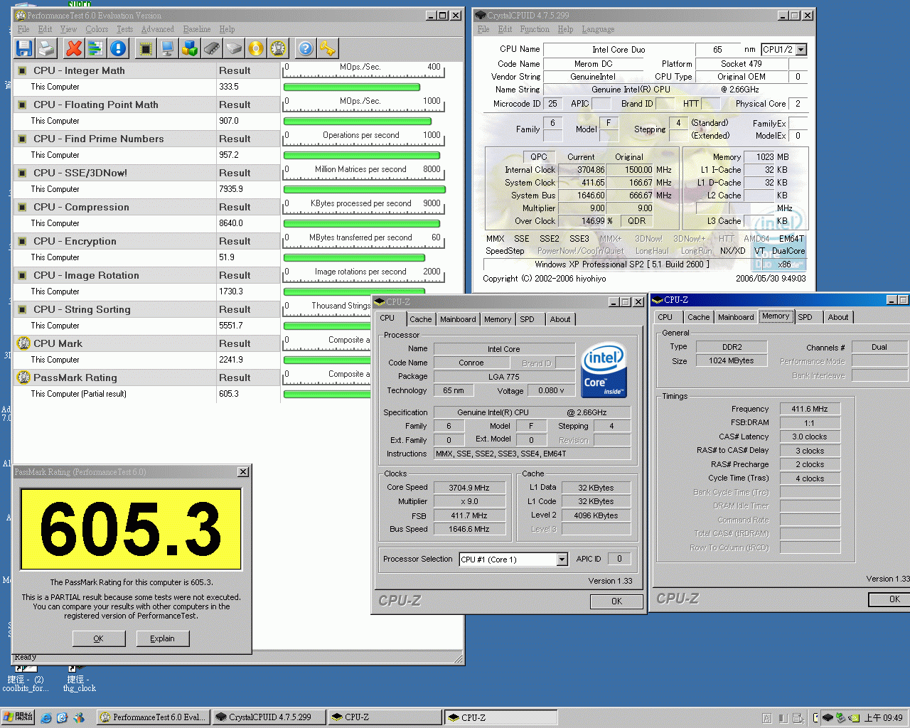 conroe e6700 3.7g@xp 64bit os